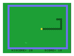 Screen dump for game wormchase by Paul Triffitt screenshot of game